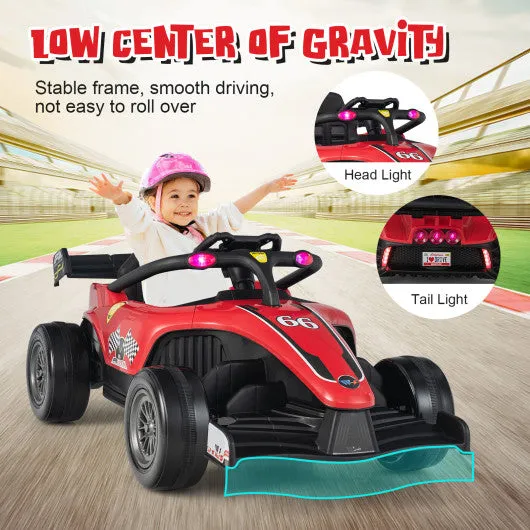 12V Kids Ride on Electric Formula Racing Car with Remote Control-Red