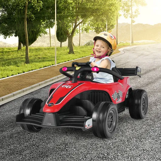 12V Kids Ride on Electric Formula Racing Car with Remote Control-Red