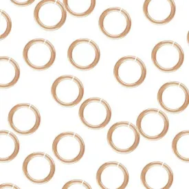 14K Rose Gold Filled 4mm Jump Rings - 20ga (10 Pack)