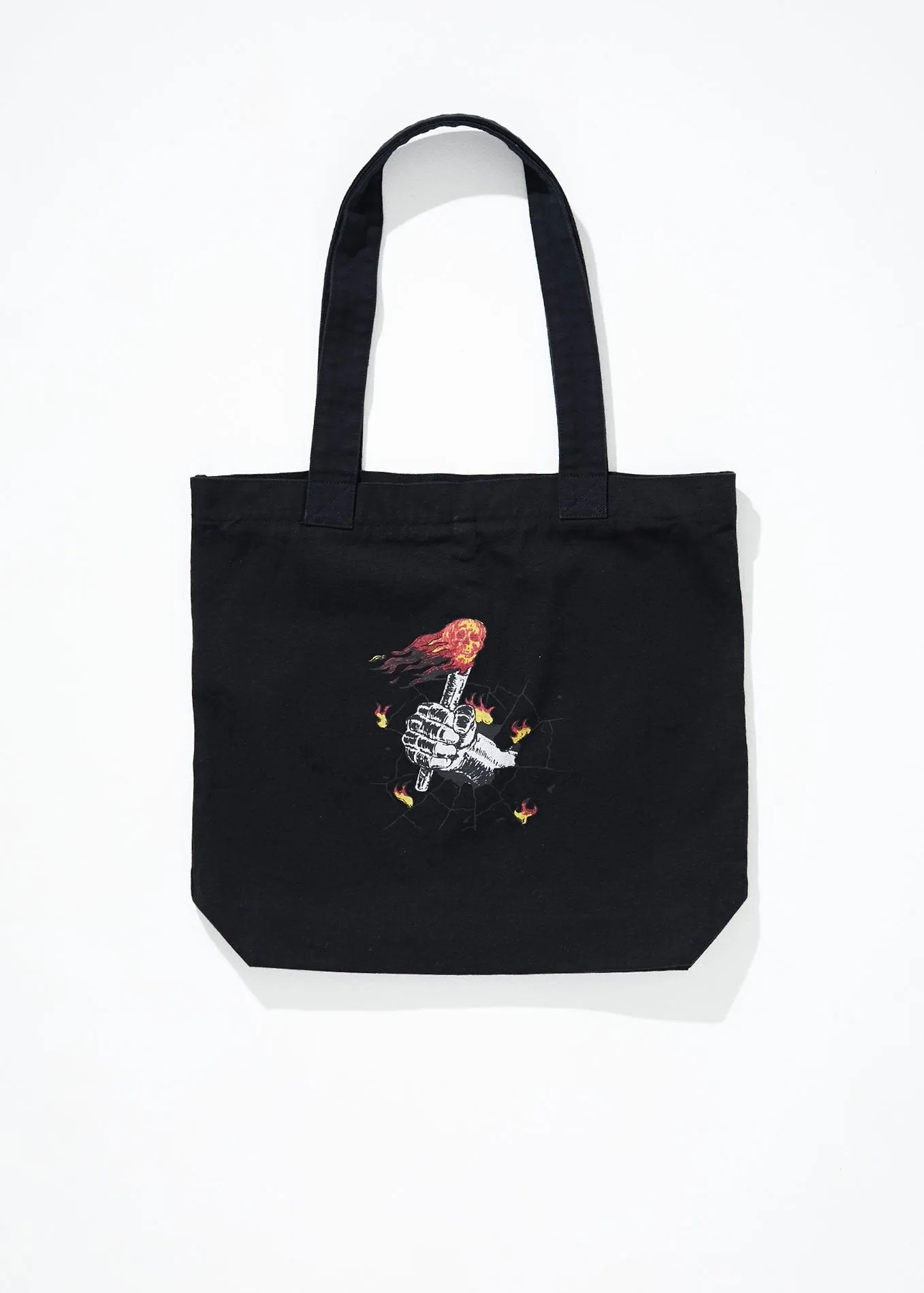 Afends Unisex Trial By Fire - Tote Bag - Stone Black