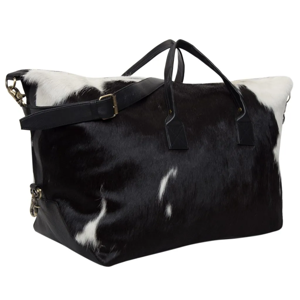 America Cowhide Duffle Overnight Bag