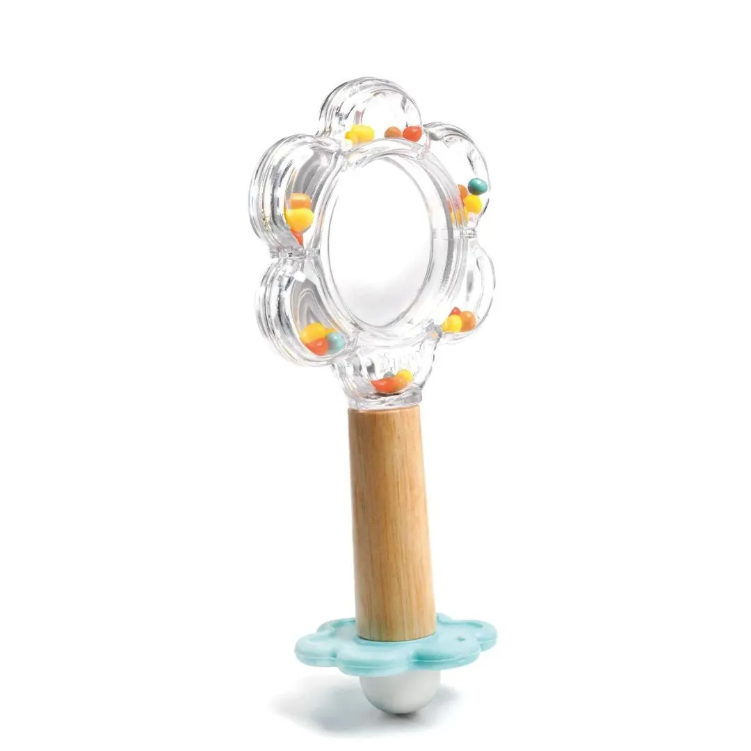 Baby Flower Rattle with Mirror