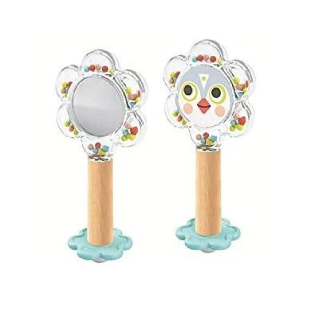 Baby Flower Rattle with Mirror