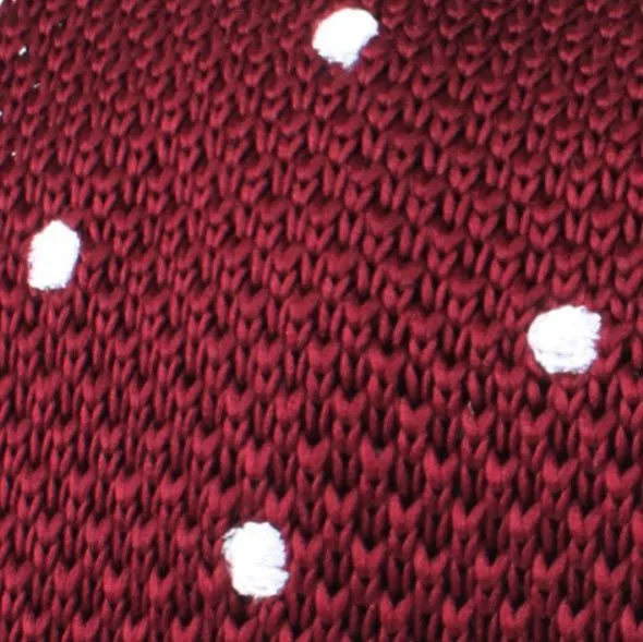 Barbados Burgundy Knitted Tie