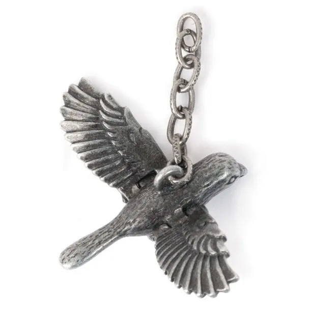 Bird Pendant with Hinged Movable Wings