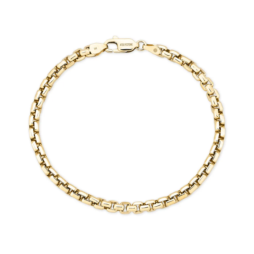 Box Chain Bracelet in Gold