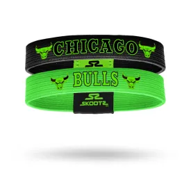 Chicago Bulls Neon Green 2 Pack NBA Wristbands