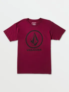 Circle Short Sleeve Tee - Burgundy