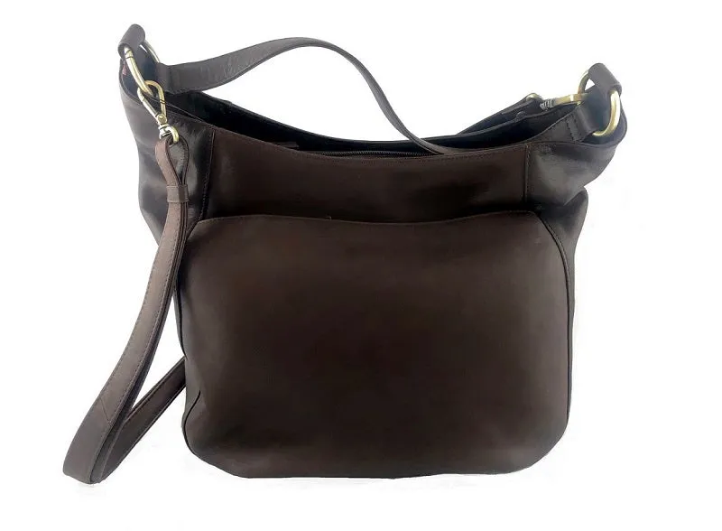 Derek Alexander Leather Ladies' FLASHBACK – Top Handle Hobo w/Crossbody Strap