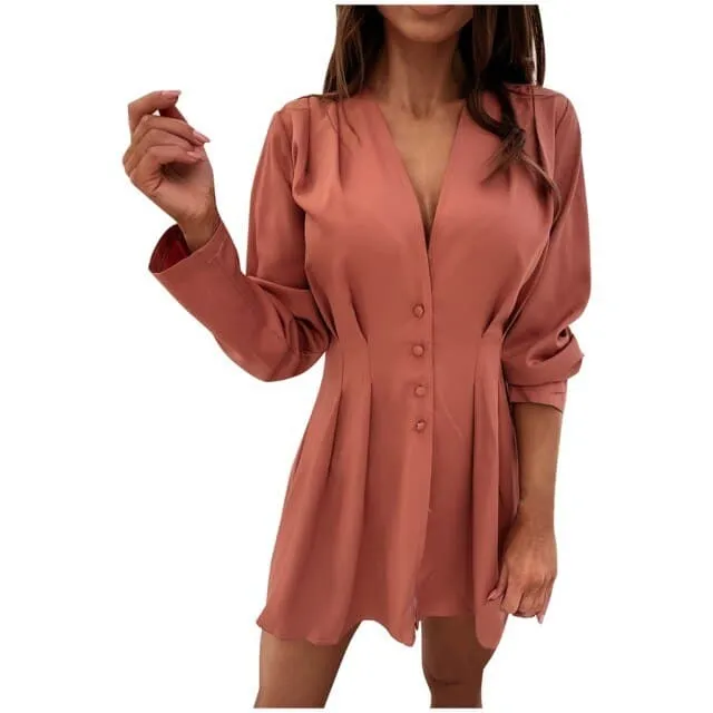 DressBetty - Fashion Women Casual Solid Petite Suit Ladies Elegant Long Sleeve Coat