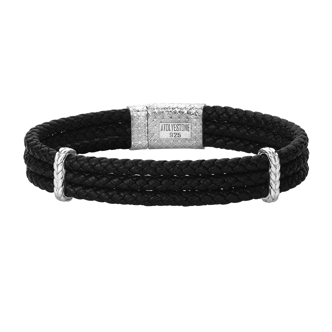 Elements Triple Leather Bracelet