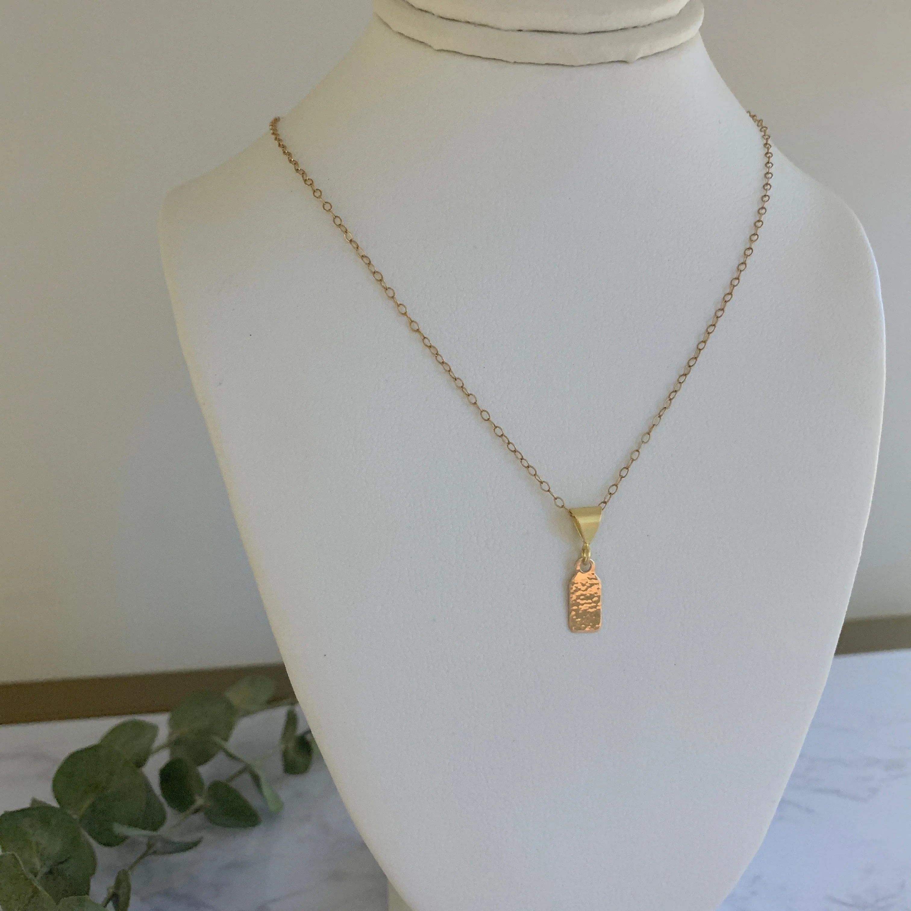 Gold Tag Pendant