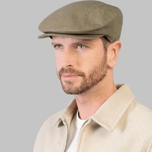 Hanna Hats Men's Irish Linen Flat Cap