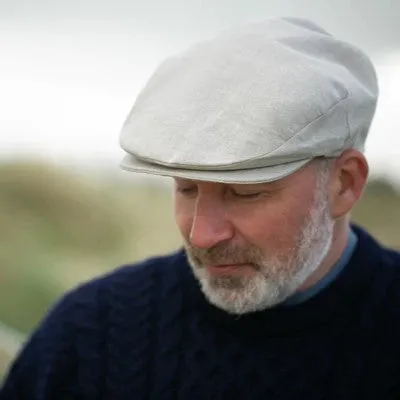 Hanna Hats Men's Irish Linen Flat Cap