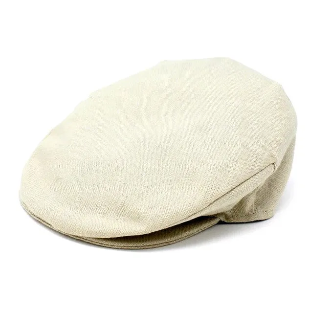 Hanna Hats Men's Irish Linen Flat Cap