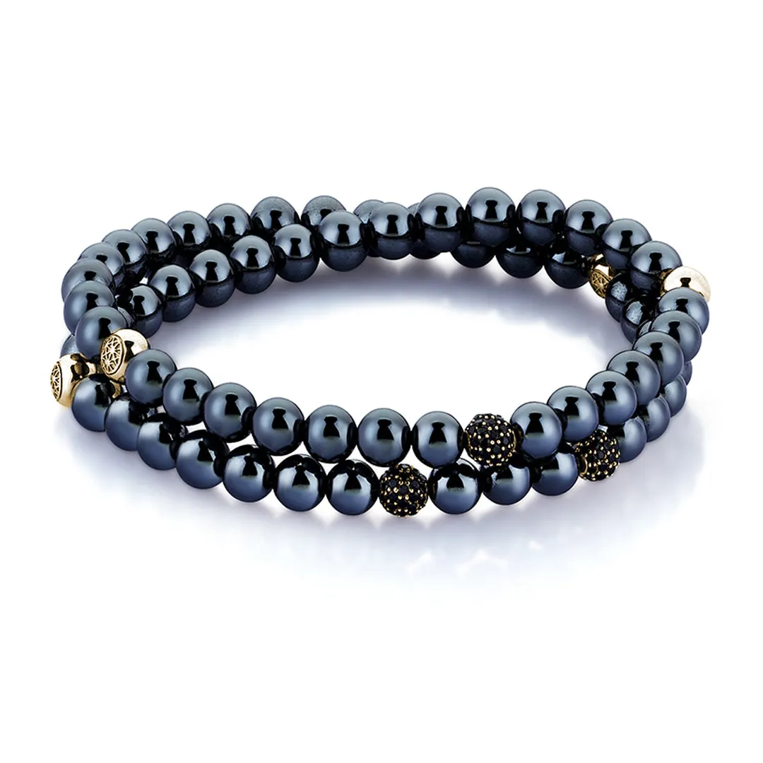 Hematite Double Beaded Bracelet