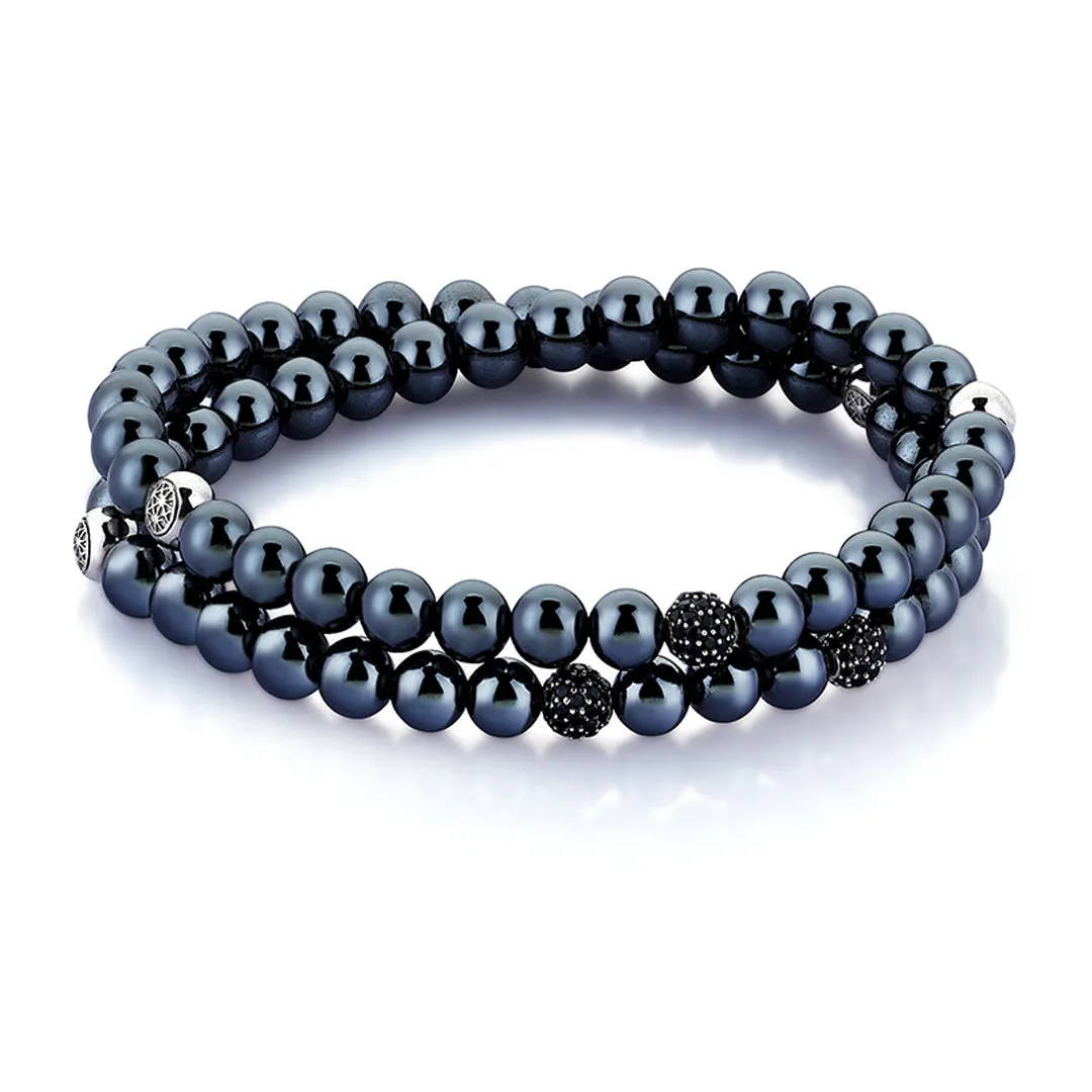 Hematite Double Beaded Bracelet