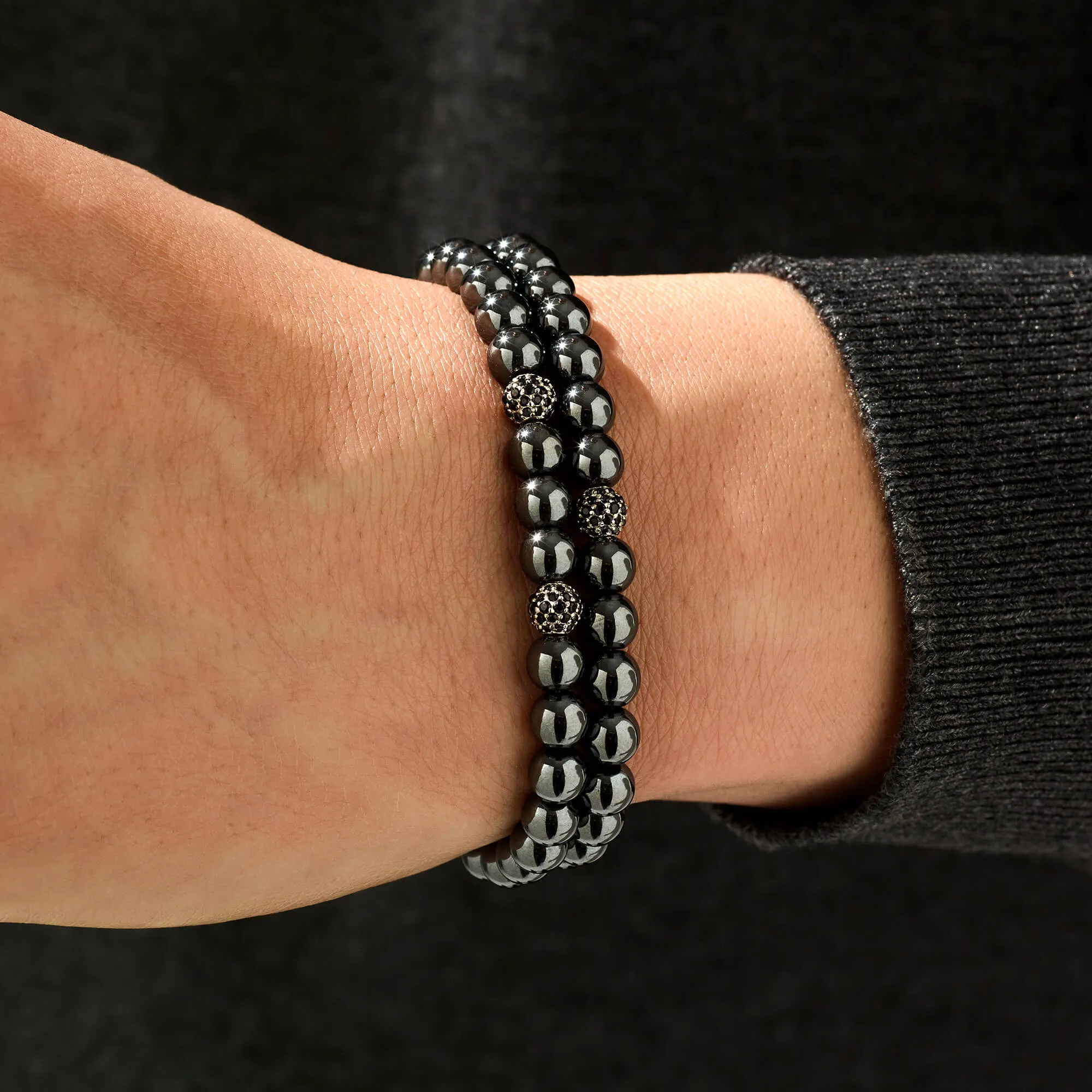 Hematite Double Beaded Bracelet