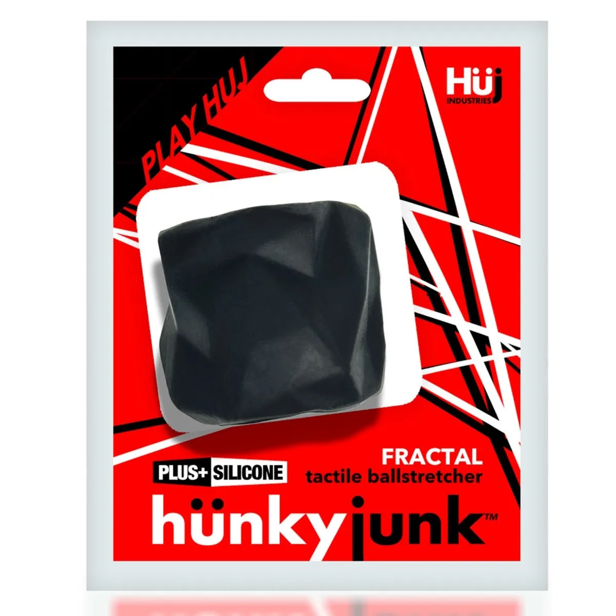 Hunkyjunk Fractal Tactile Silicone Ball Stretcher Tar Ice