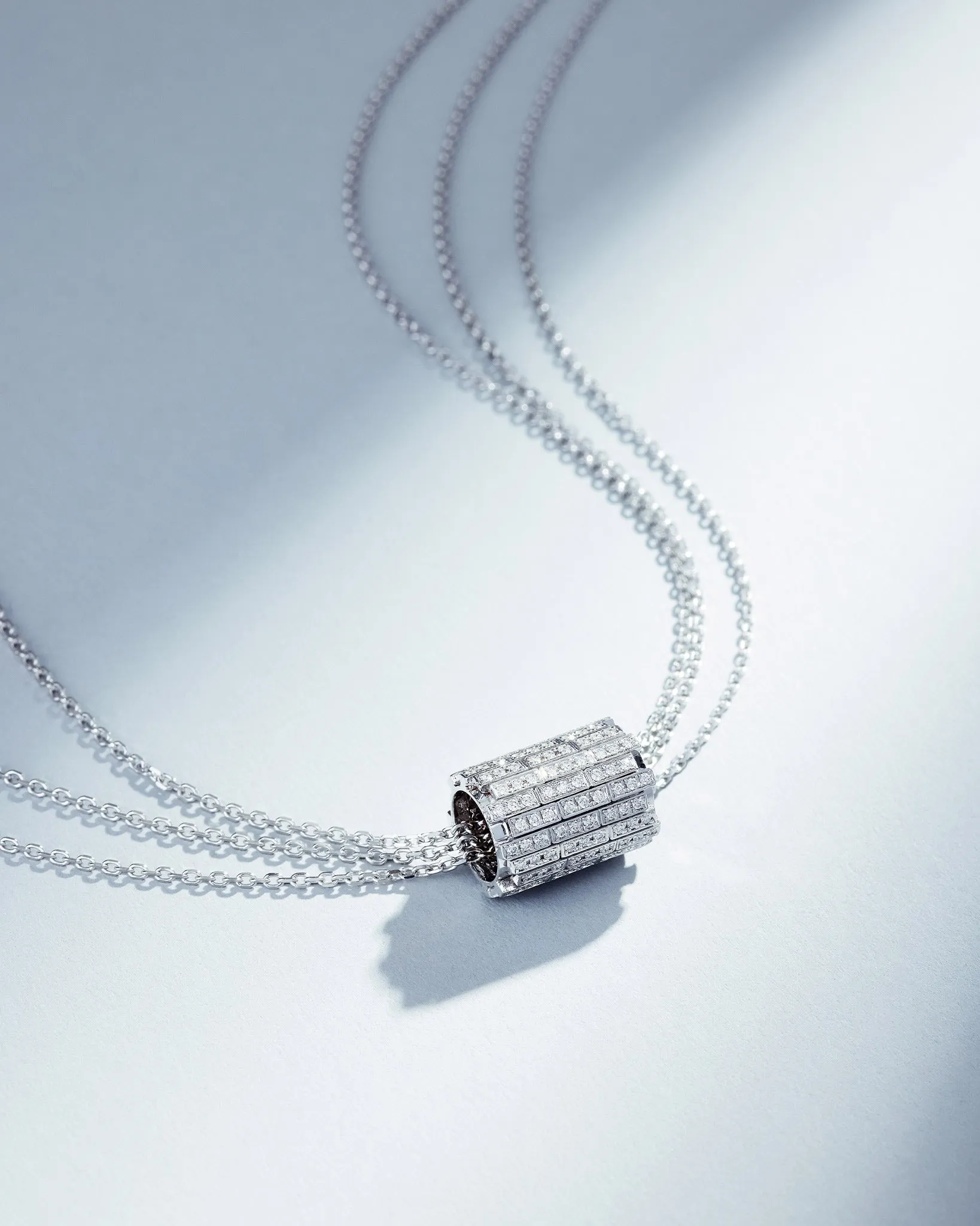 Infinite Pave Diamond Milli Rondelle Pendant