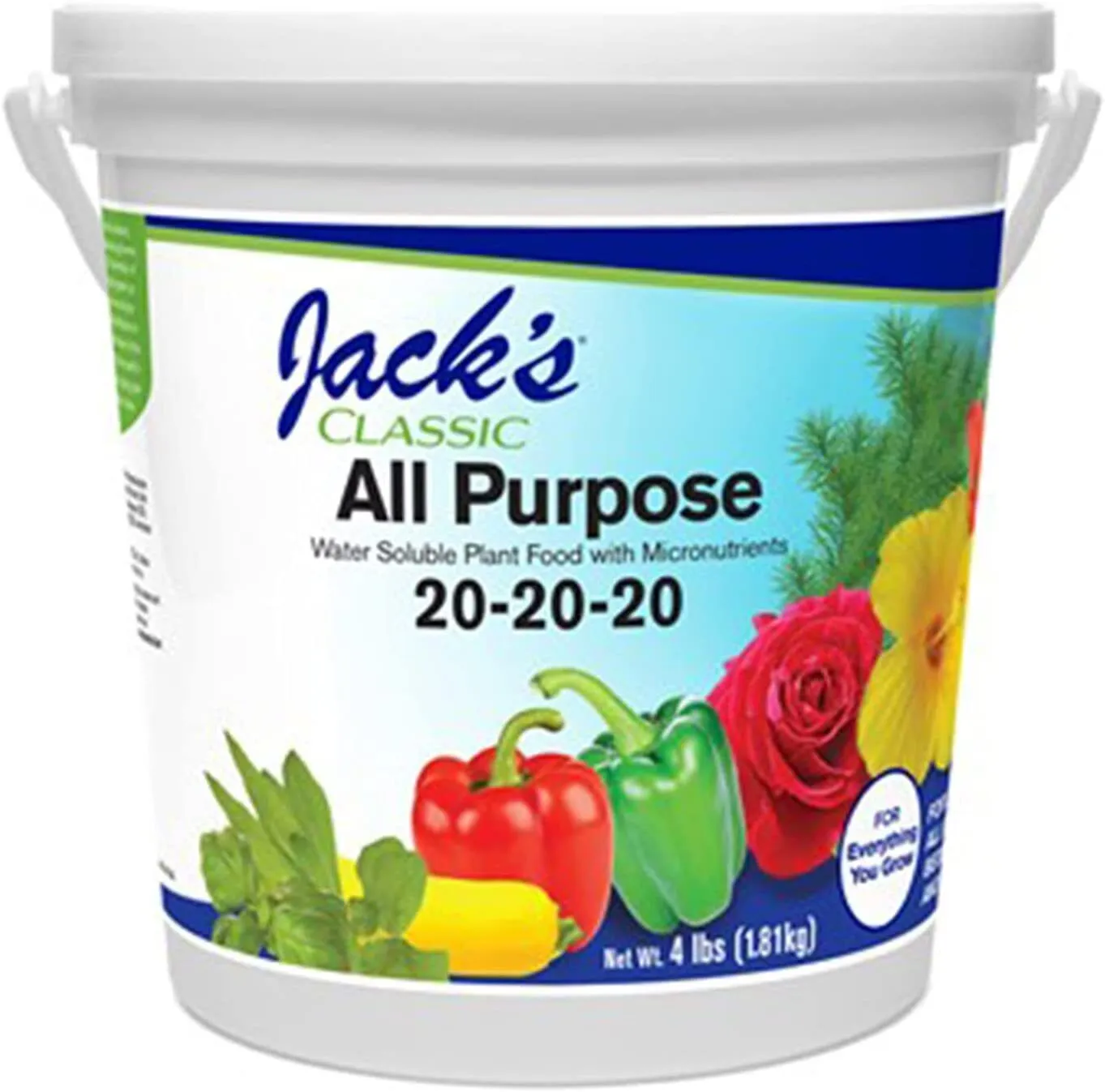 J R Peters Inc Jacks Classic 20-20-20 All Purpose Plant Food Fertilizer (Multi-Size)