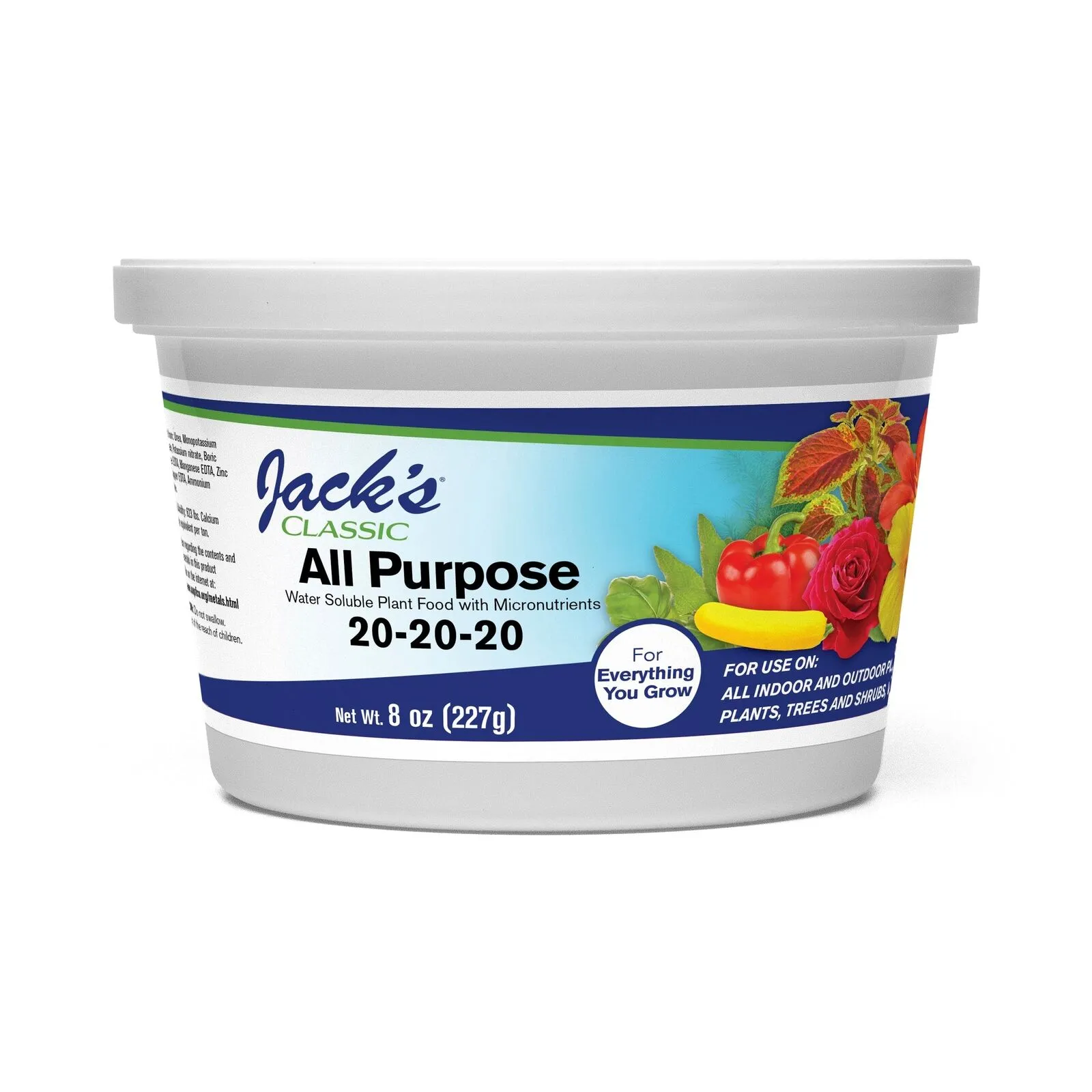 J R Peters Inc Jacks Classic 20-20-20 All Purpose Plant Food Fertilizer (Multi-Size)