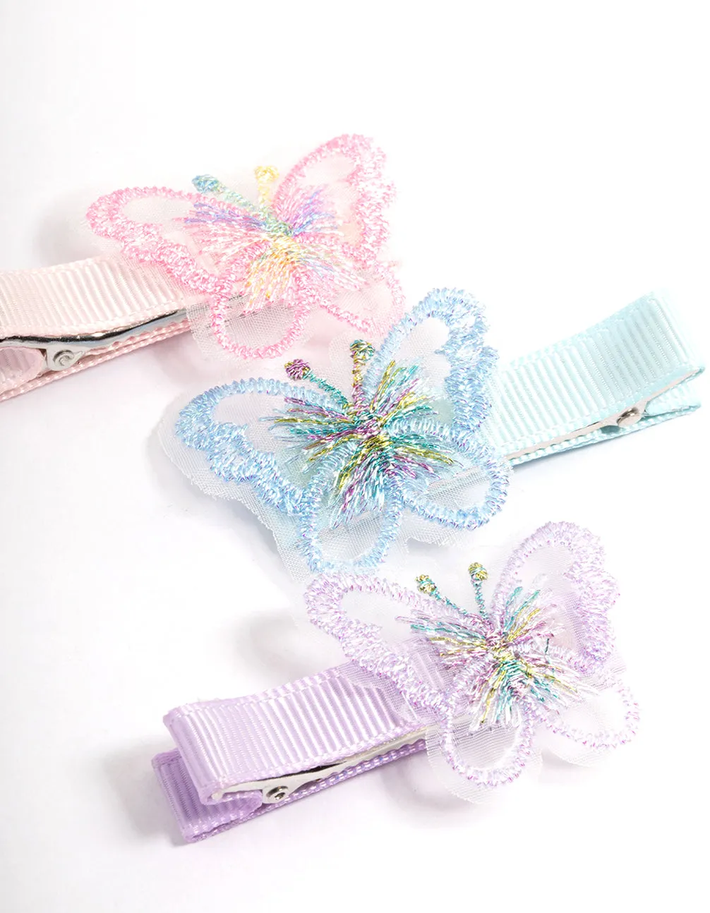 Kids Fabric Butterfly Clips Pack