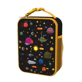 Kids Lunch Bag, Insulated, Spaceships, Medium