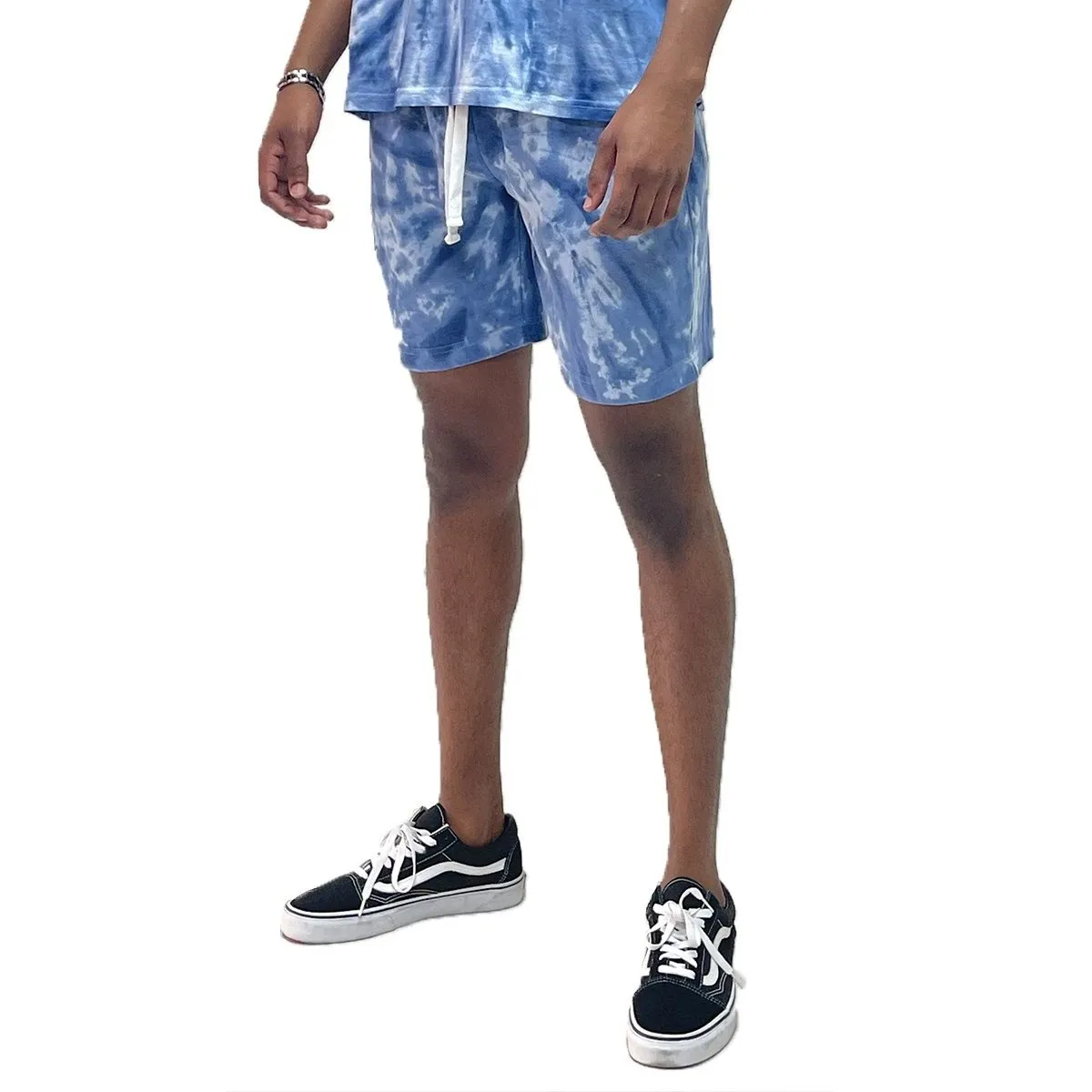 Light Blue Tie Dye Shorts