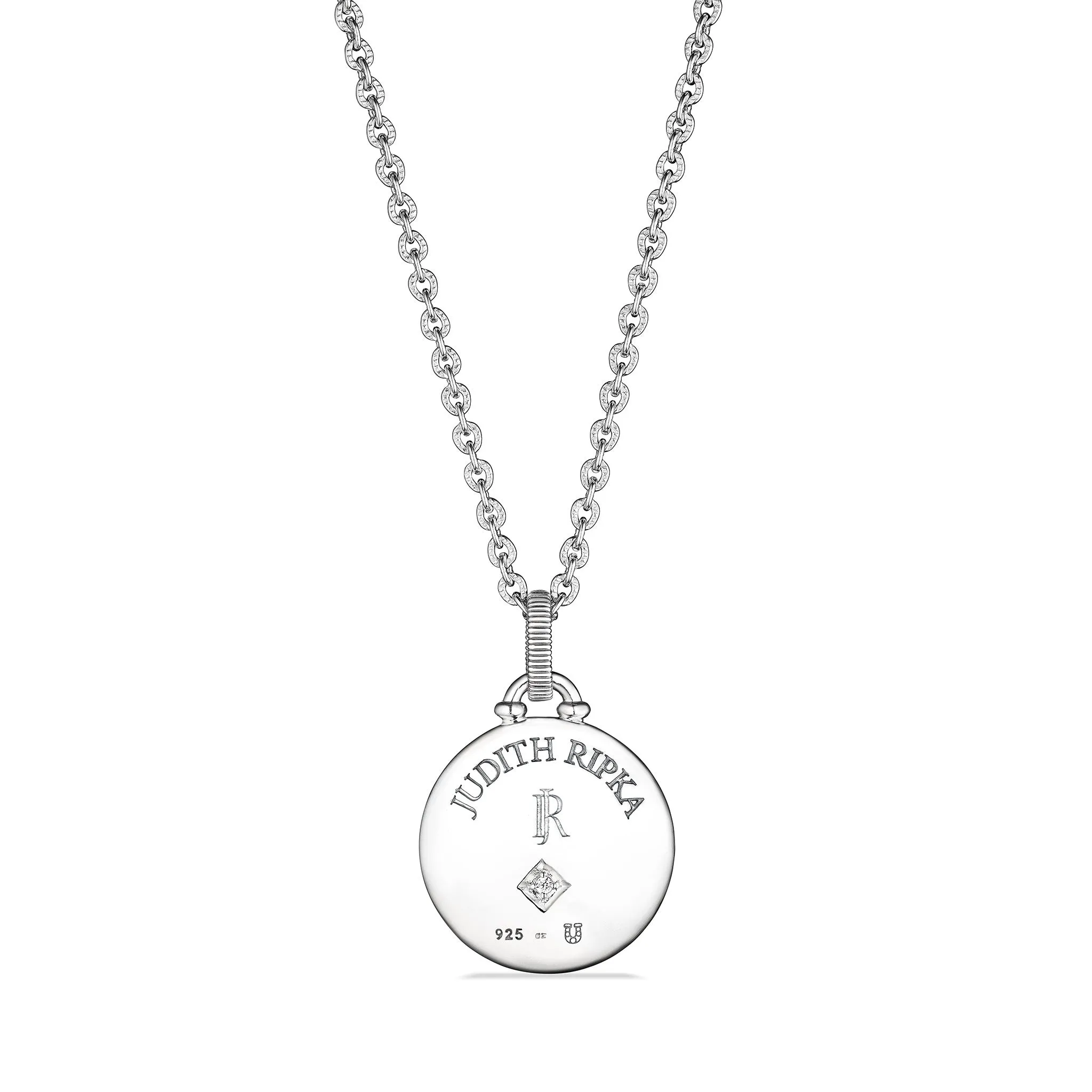 Little Luxuries Evil Eye Heart Medallion Necklace with Ruby, Diamonds and 18K Gold