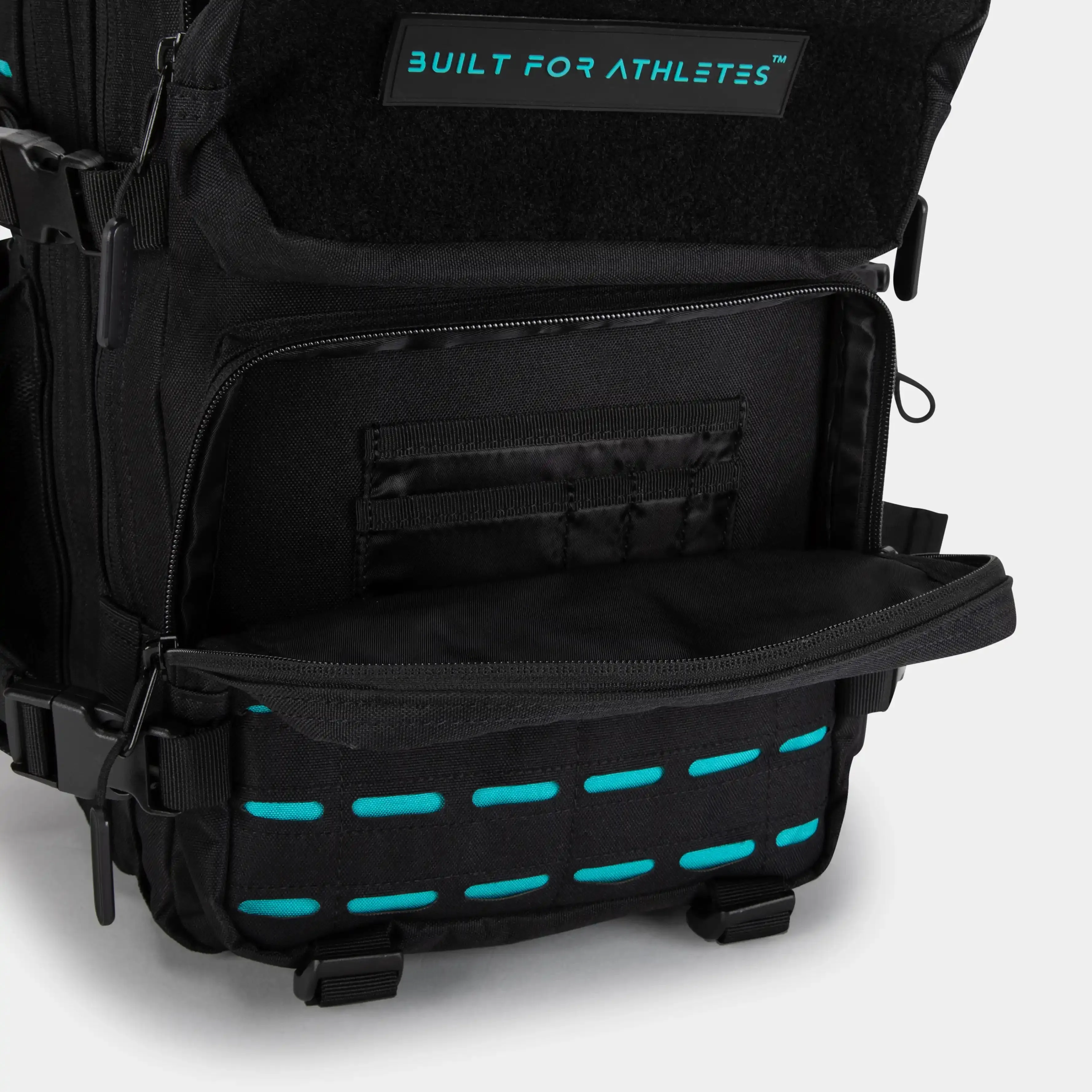 Medium Black & Aqua Gym Backpack