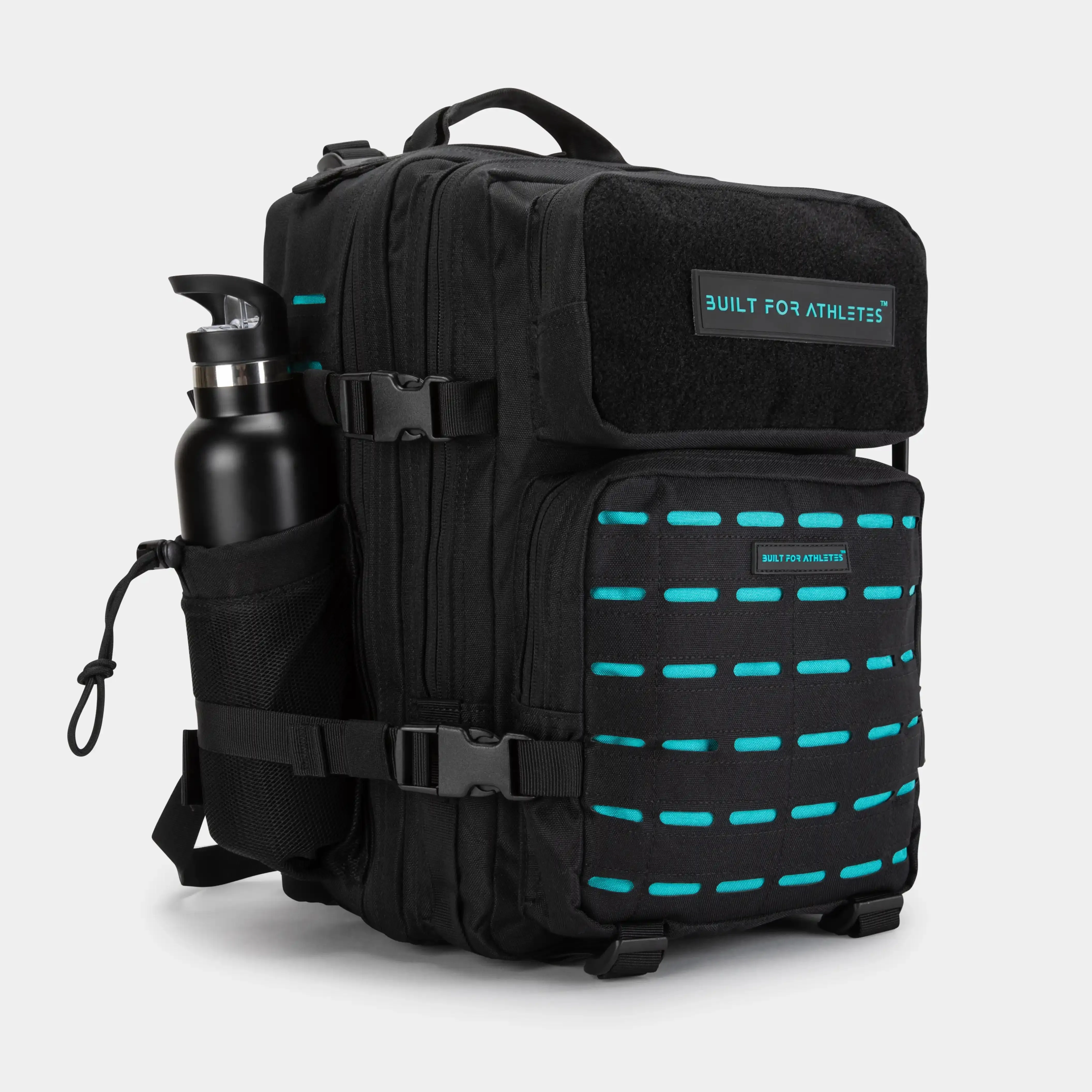 Medium Black & Aqua Gym Backpack