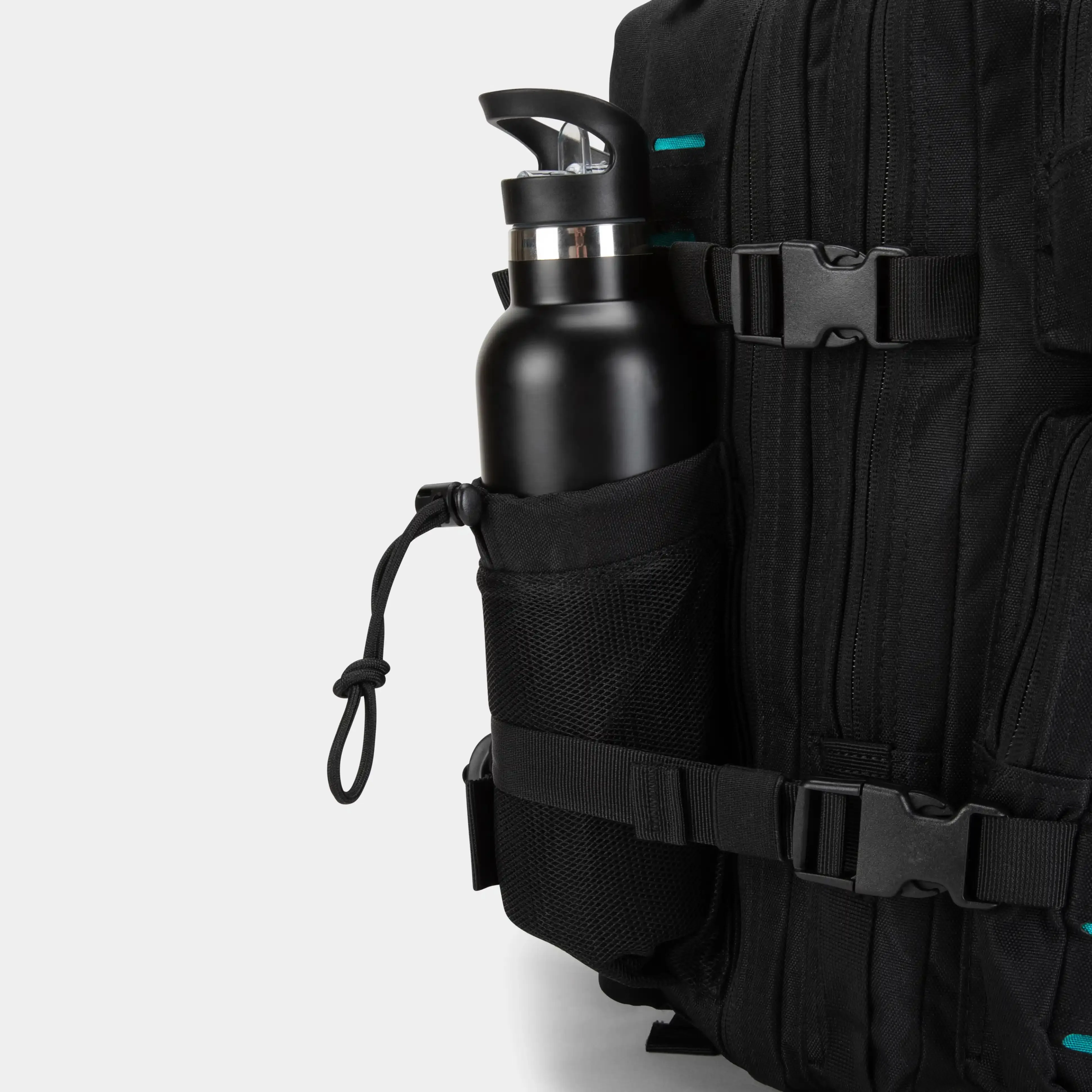 Medium Black & Aqua Gym Backpack