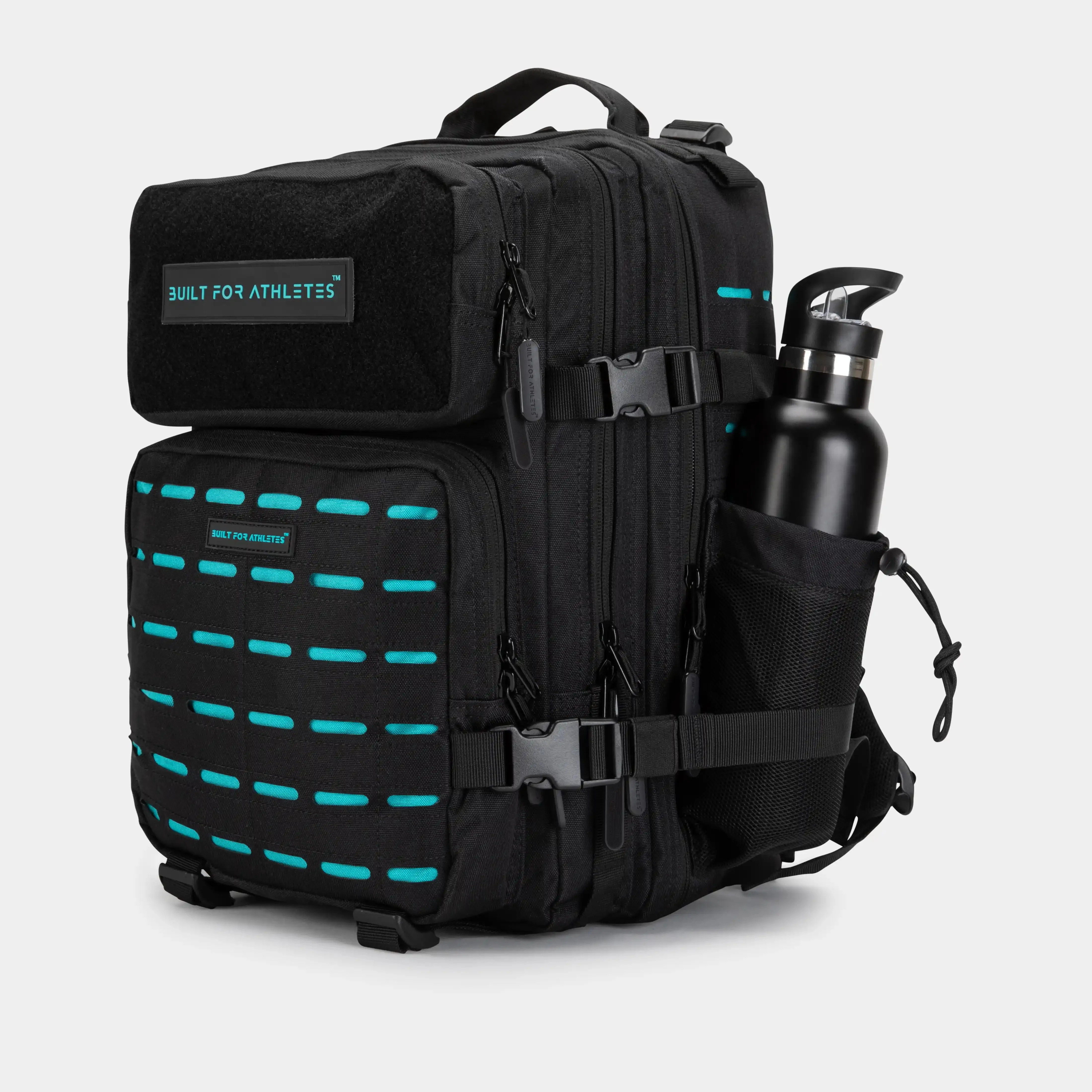 Medium Black & Aqua Gym Backpack