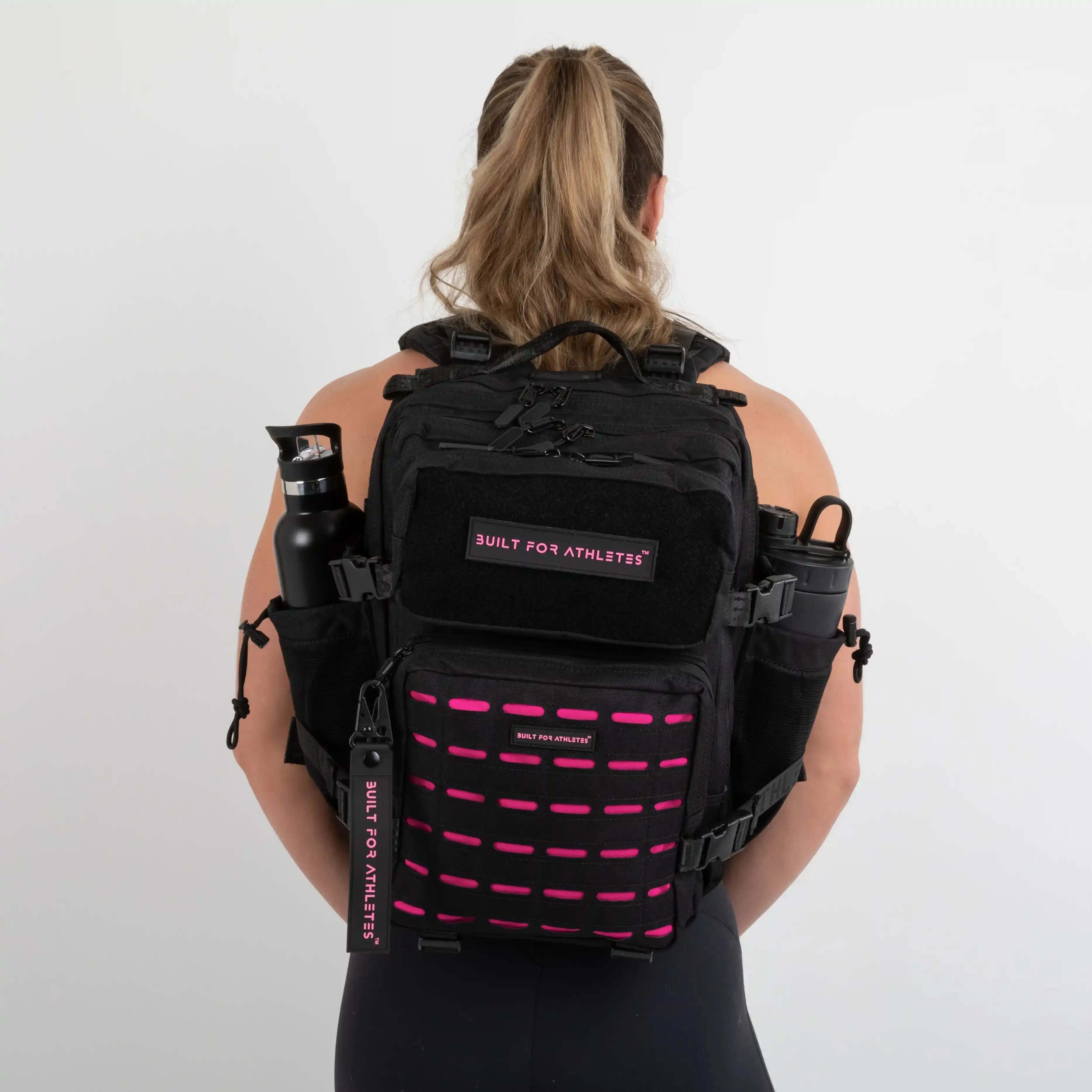 Medium Black & Pink Gym Backpack