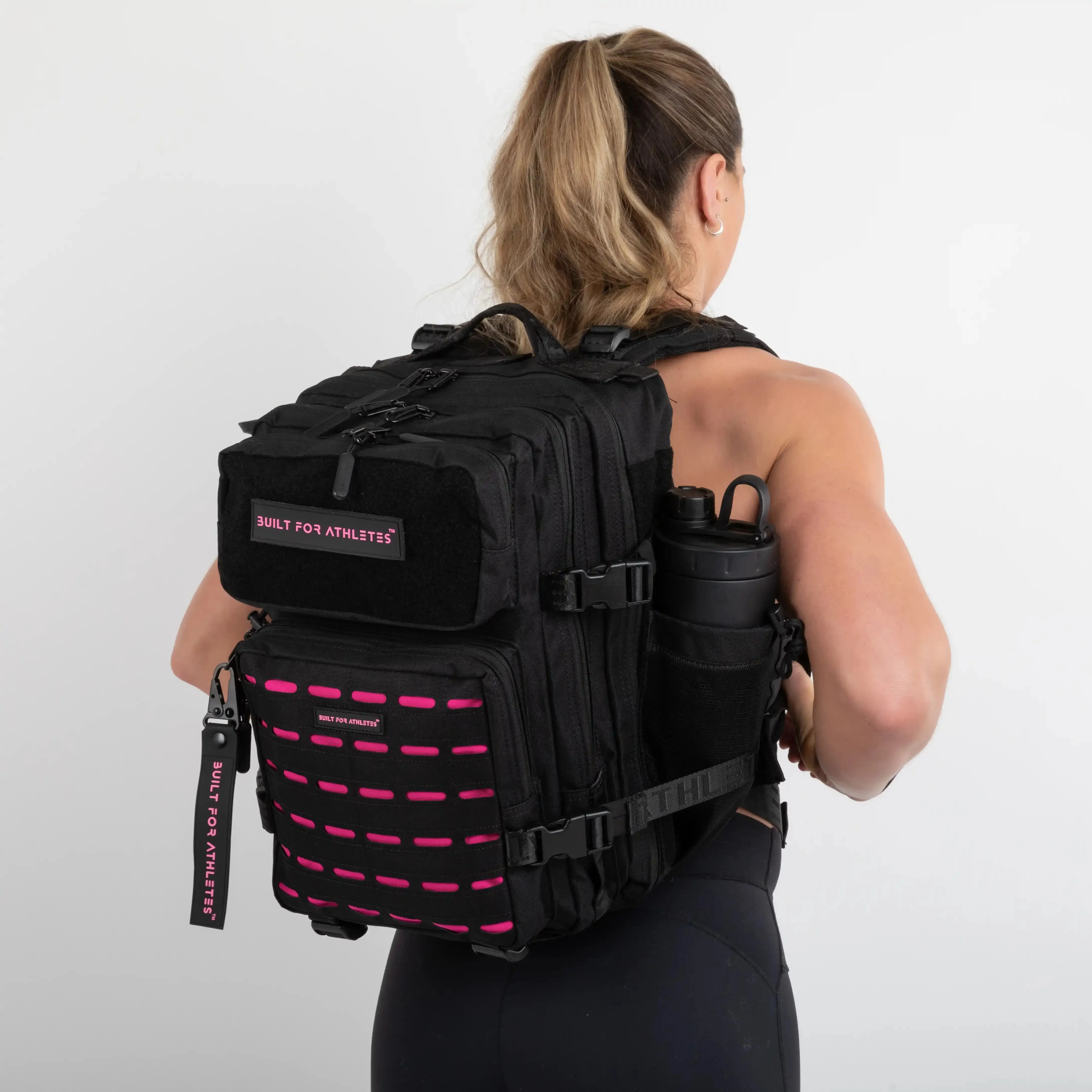 Medium Black & Pink Gym Backpack