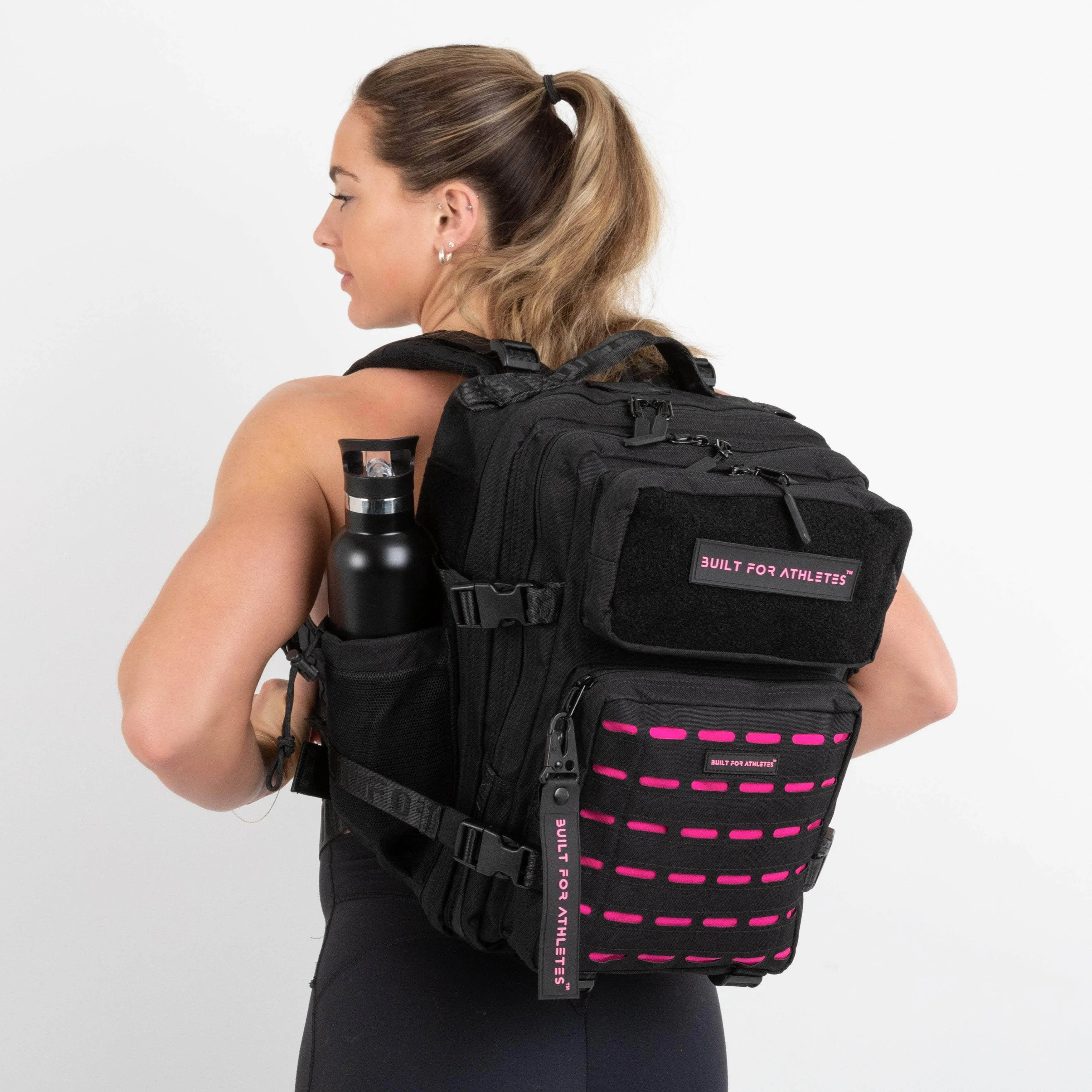 Medium Black & Pink Gym Backpack