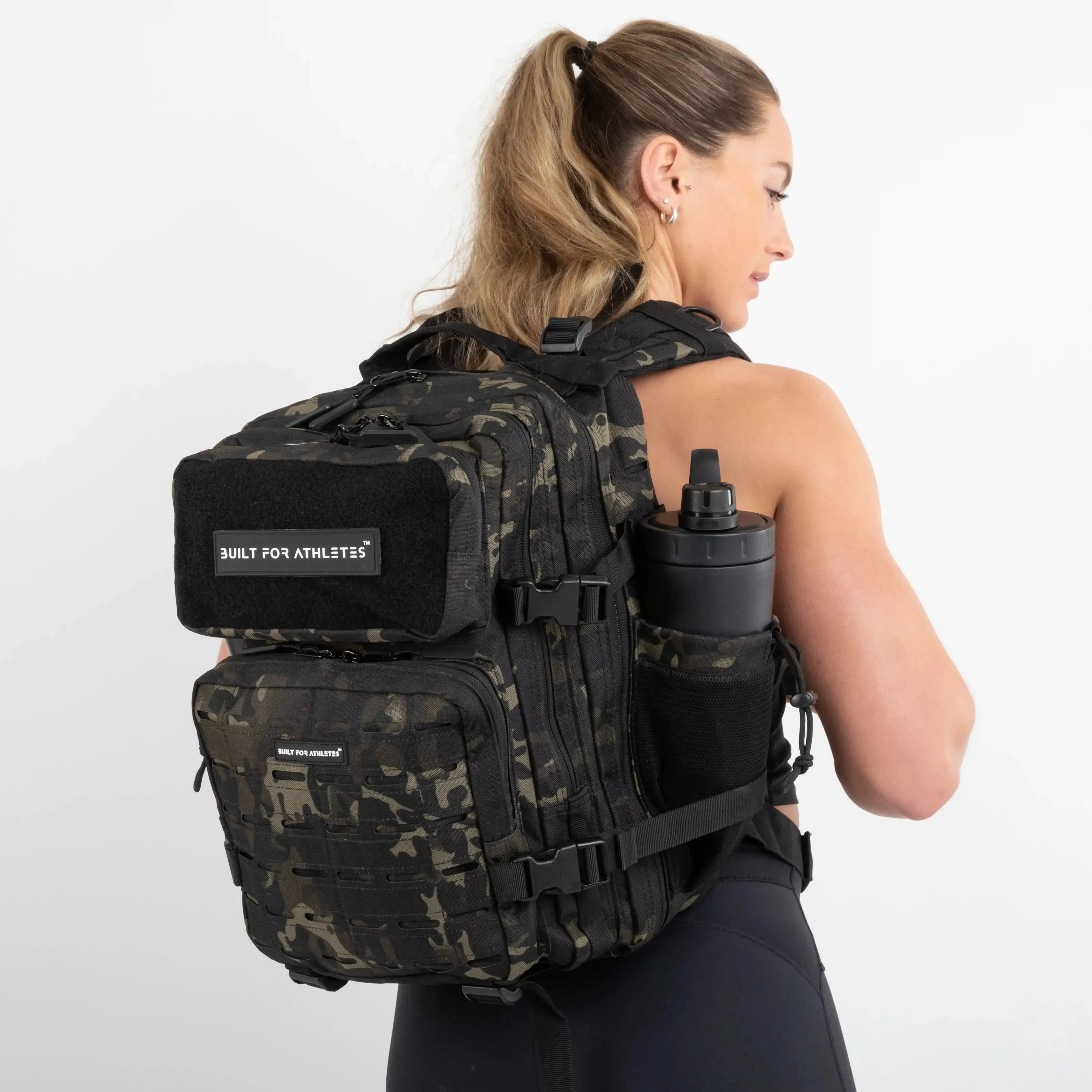 Medium Black Camo Gym Backpack