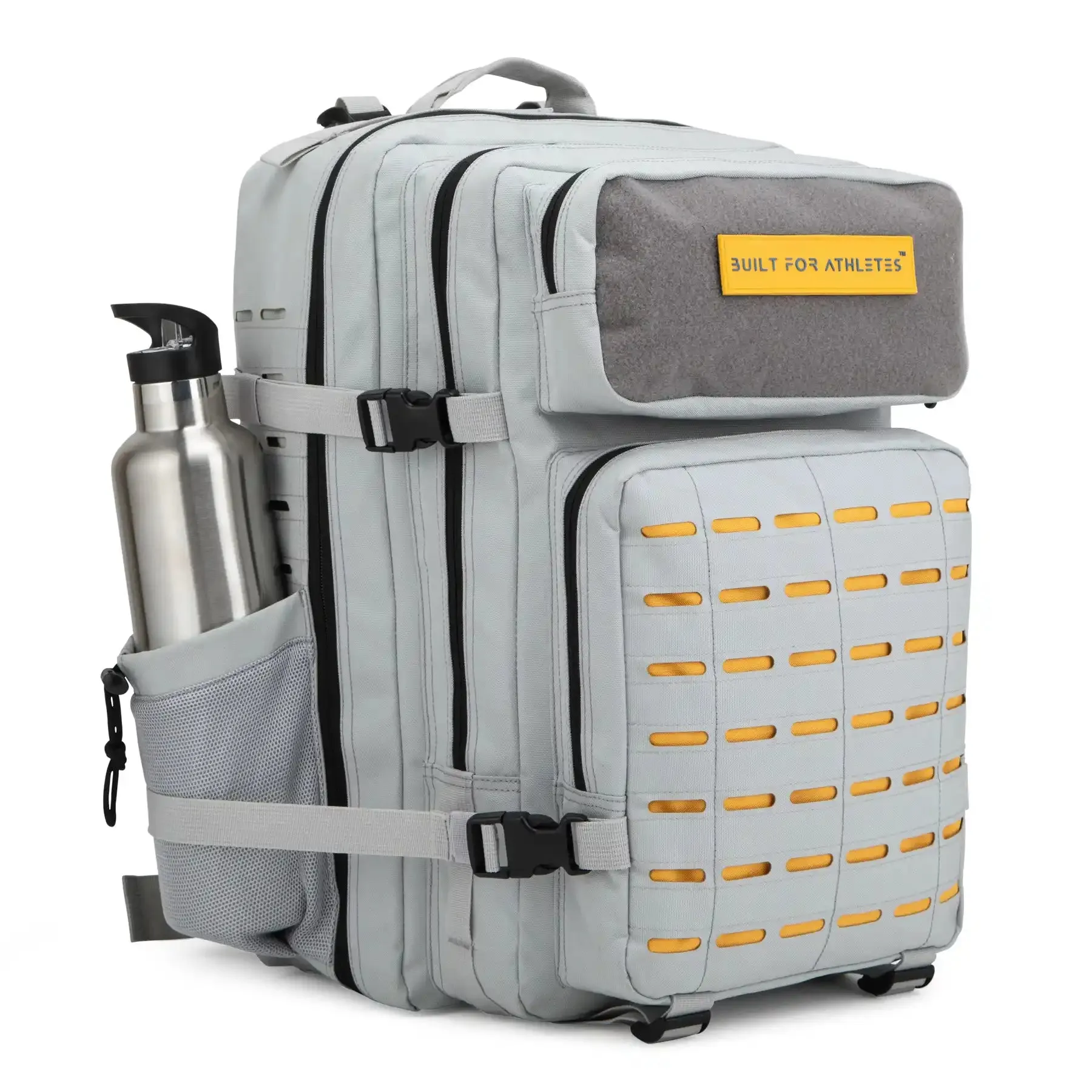 Medium Grey & Yellow Gym Backpack