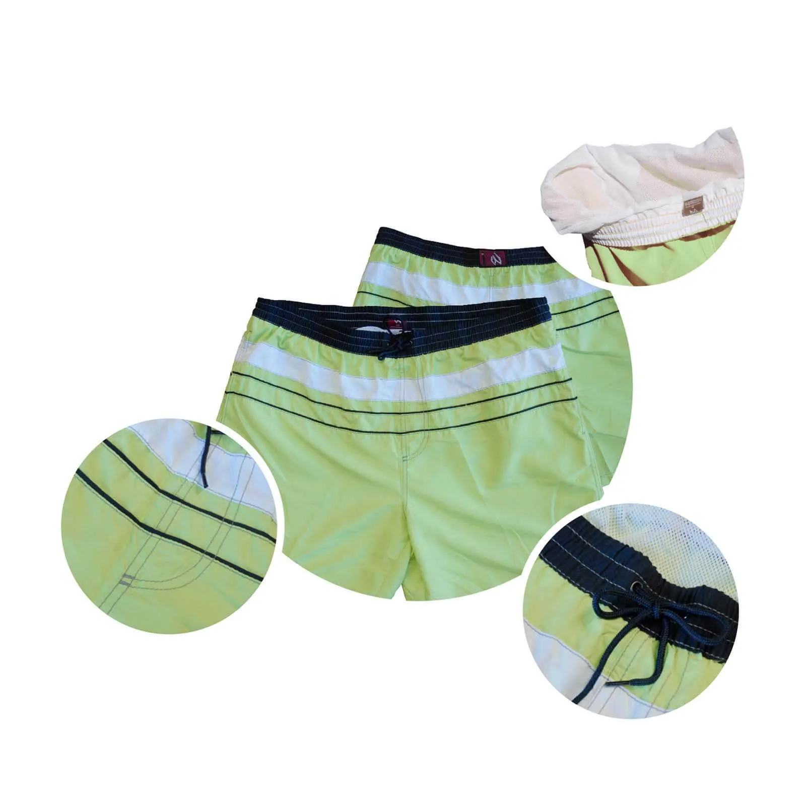 Mens Swim Beach Shorts Fresh Green BHACAPBS9