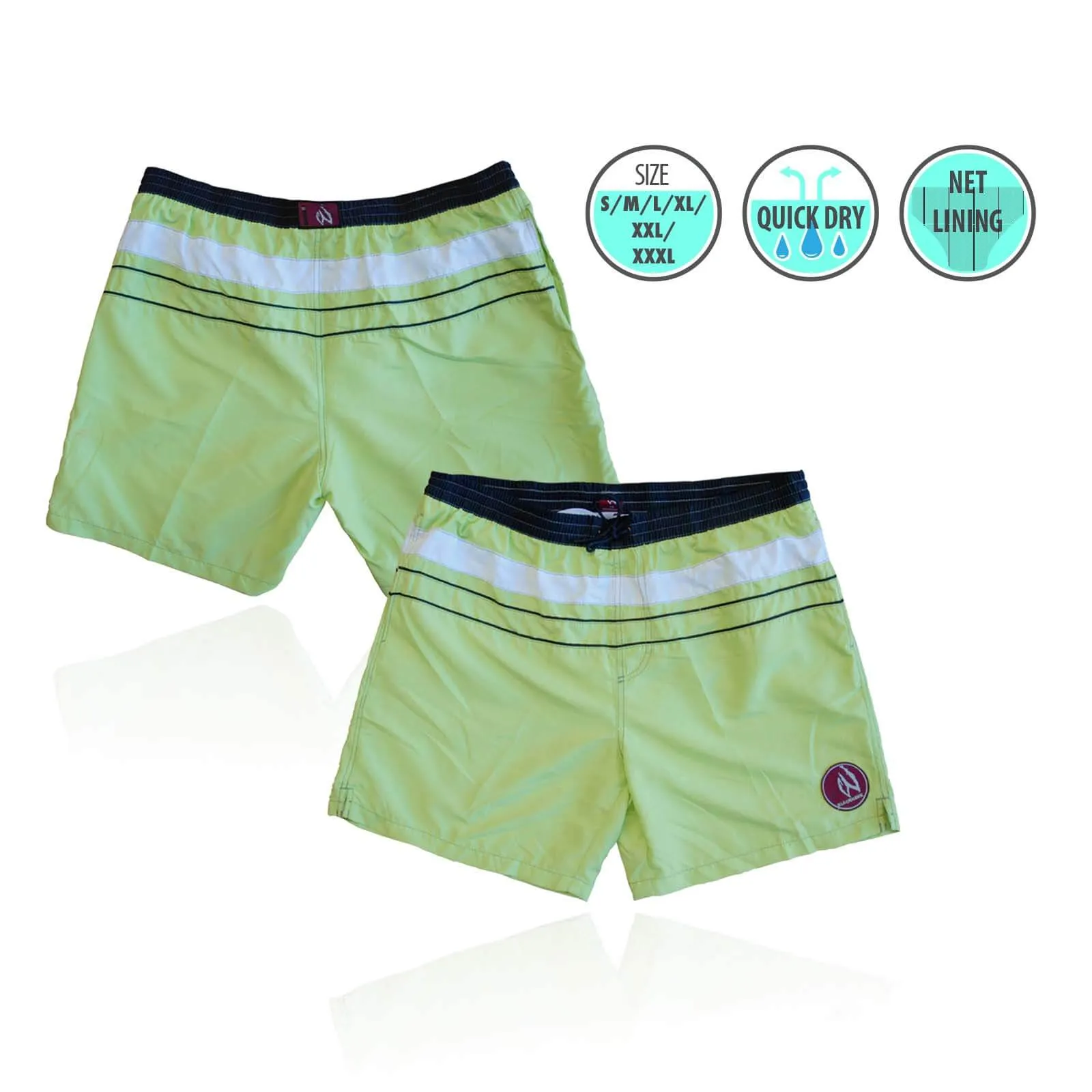 Mens Swim Beach Shorts Fresh Green BHACAPBS9