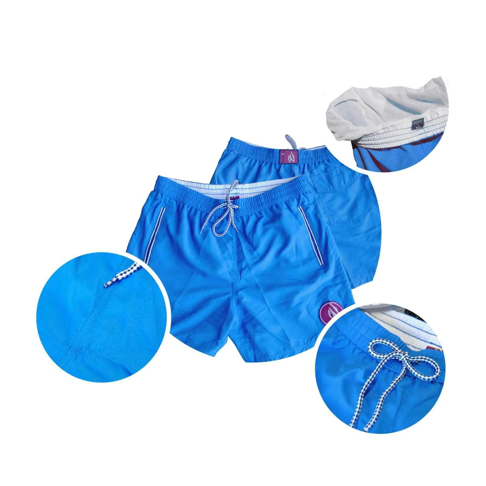 Mens Swim Beach Shorts Ocean Blue BHACAPBS3