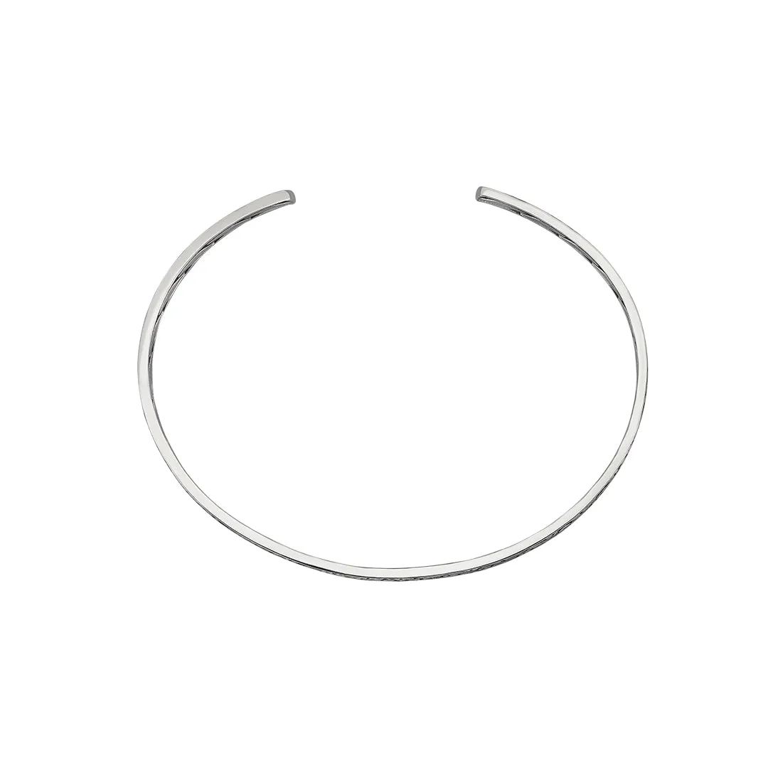 Minimal Classic Cuff Bracelet in Silver