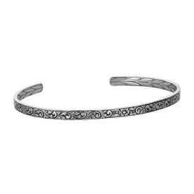 Minimal Classic Cuff Bracelet in Silver