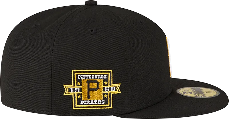 NEW ERA PITTSBURGH PIRATES METALLIC LOGO 1960 SIDE PATCH 59FIFTY FITTED