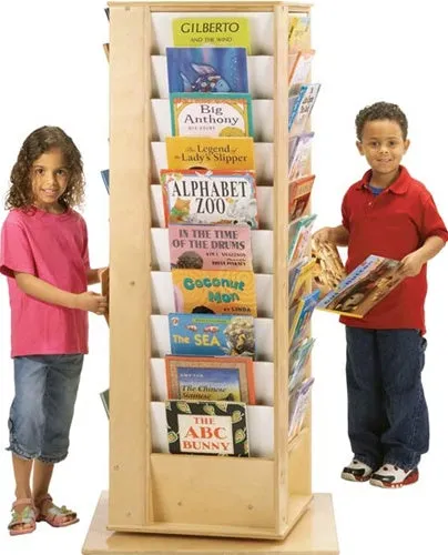 Revolving Literacy Tower - Large -4 Sided Kids Bookcase