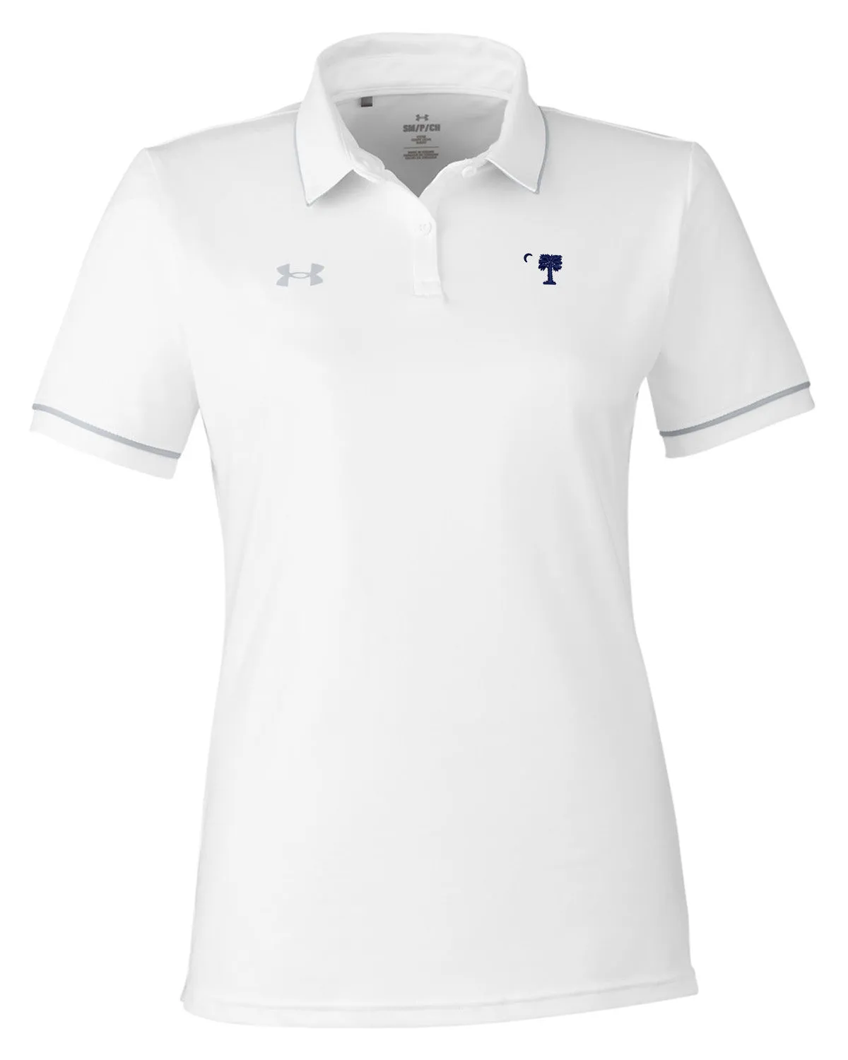 The Citadel, Big Red Under Armour Ladies' Tipped Teams Performance Polo