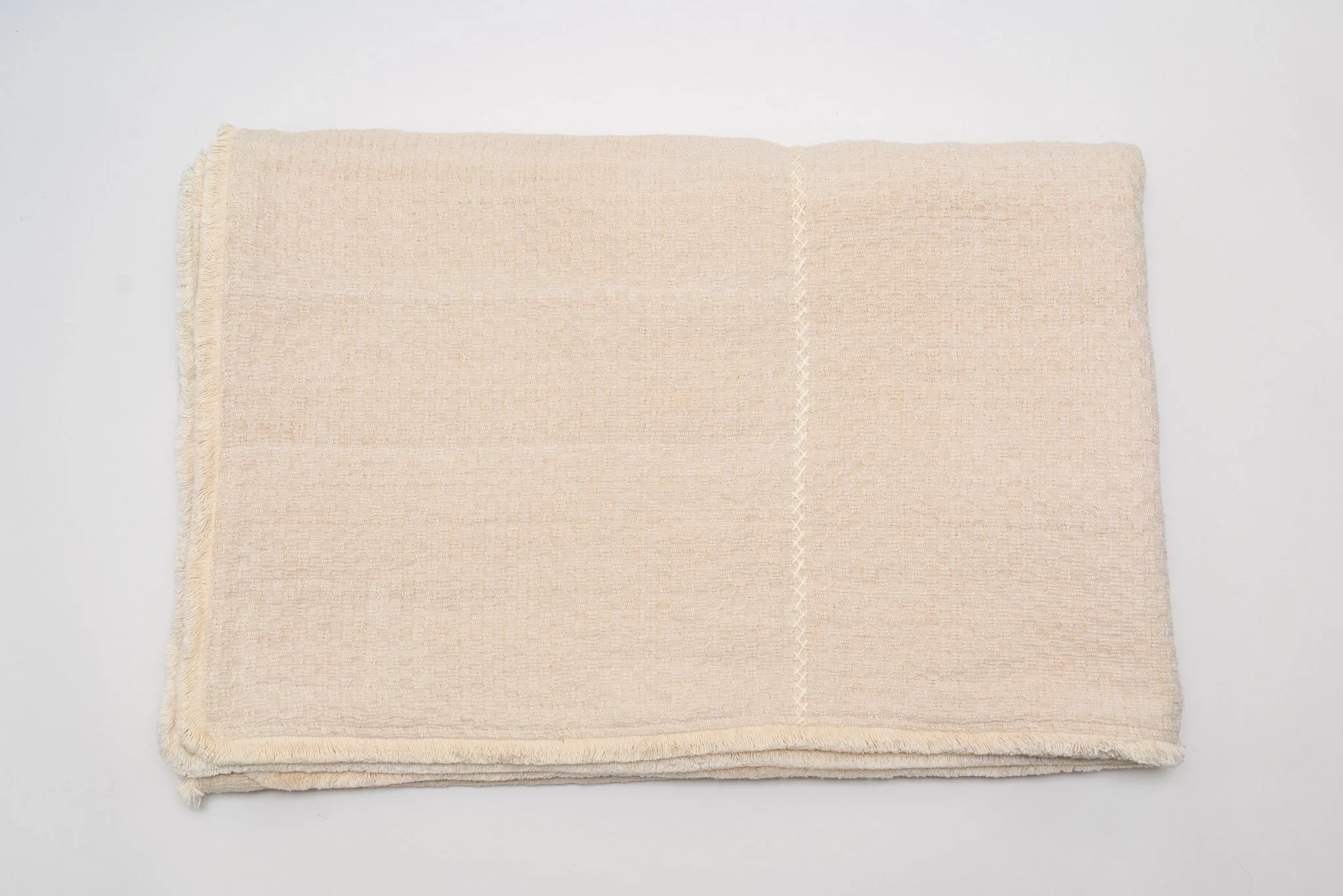 Throw: Antique handwoven Hungarian wool and cotton - TH67