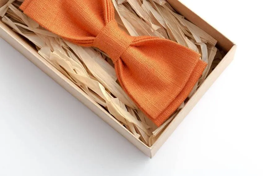 Vibrant Orange Bow Tie - A Splash of Elegance for Weddings and More